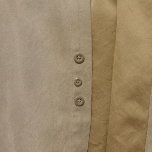 Suede Shirt Big & Tall 3XLT Button Up Point Collar 1 Pocket Spot READ Academia - Picture 4 of 10